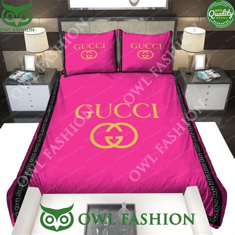 gucci bed set pink|Designer Blankets & Quilts .